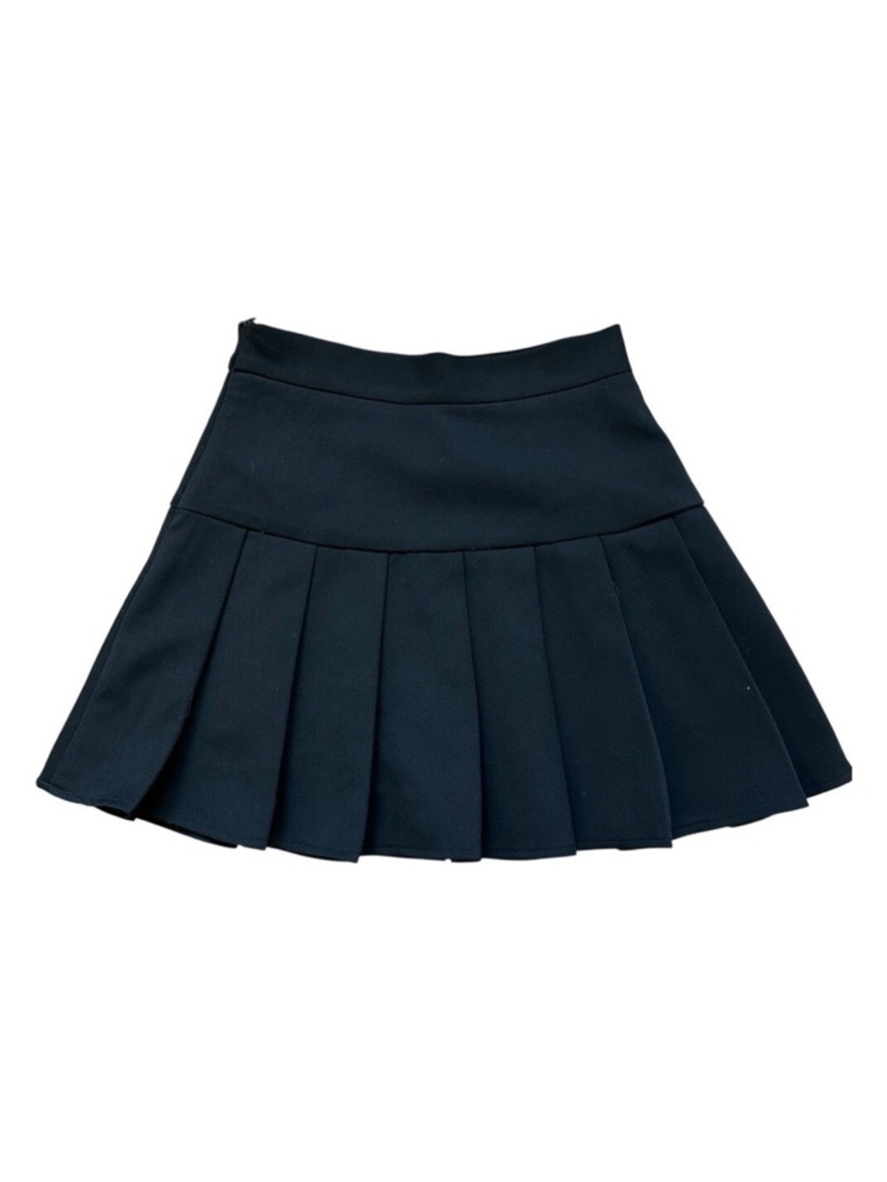 Black Pleated Tennis Skirt Skort Built In Shorts Preppy Schoolgirl Academia - S